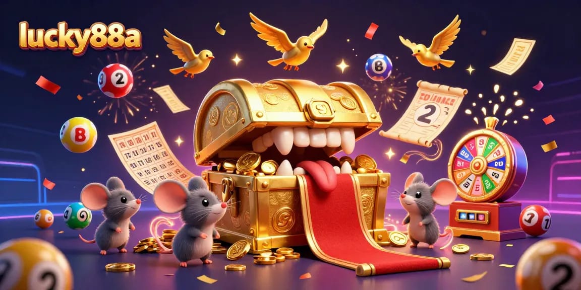 Engage in thrilling gaming at lucky88a with a vibrant 3D treasure chest scene showcasing adventure and rewards.